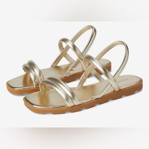 Aldo Women's size 10 Metallic Gold Sandals Champaign-NWT